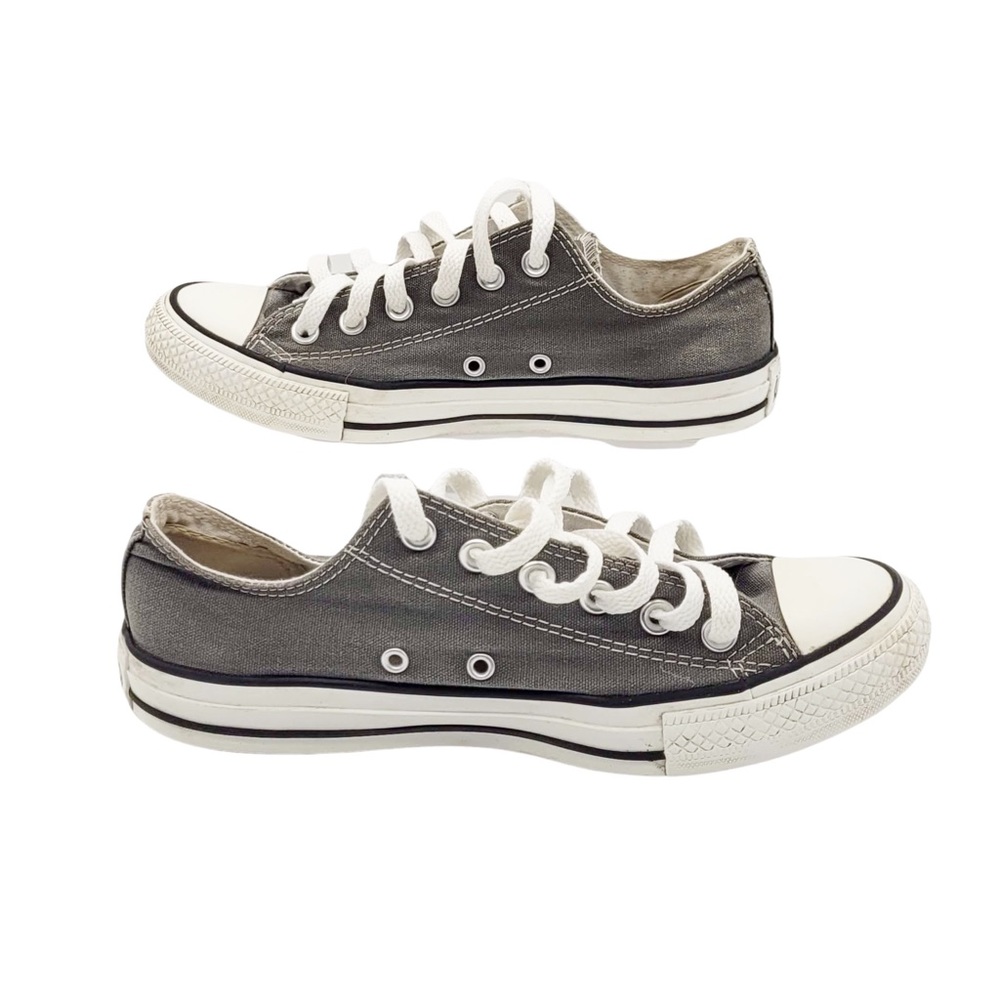 Converse Unisex All Star Grey Low Top Sneakers Size M6 W8 - Picture 2 of 10